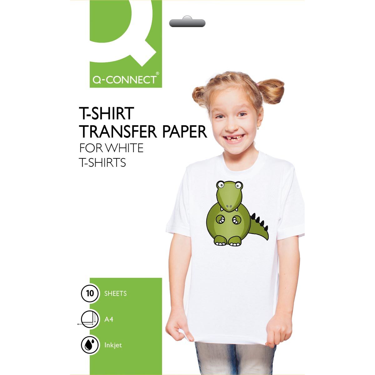Q-CONNECT - Papel transfer para camisetas, paquete de 10 hojas