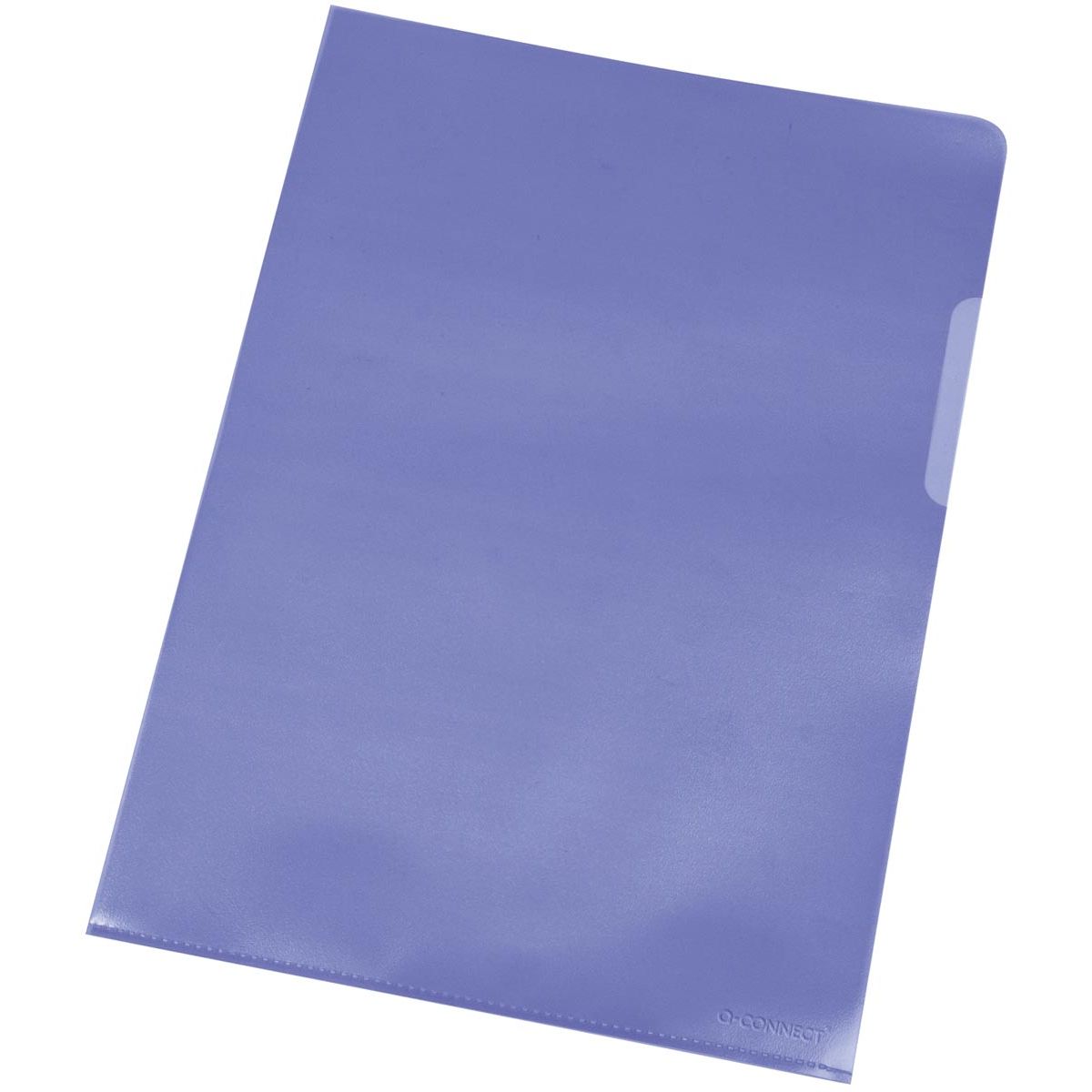 Q-CONNECT - L-map, blauw, 120 micron, pak van 10 stuks