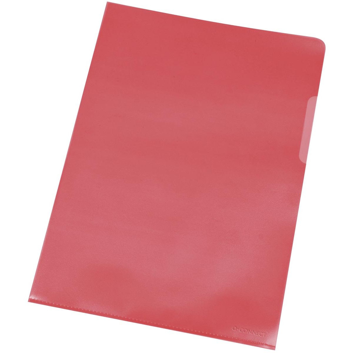 Q-CONNECT - Dossier en L, rouge, 120 microns, paquet de 10