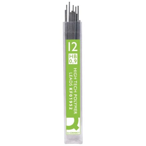 Q-CONNECT - potloodstiften 0,9 mm HB etui van 12 stuks