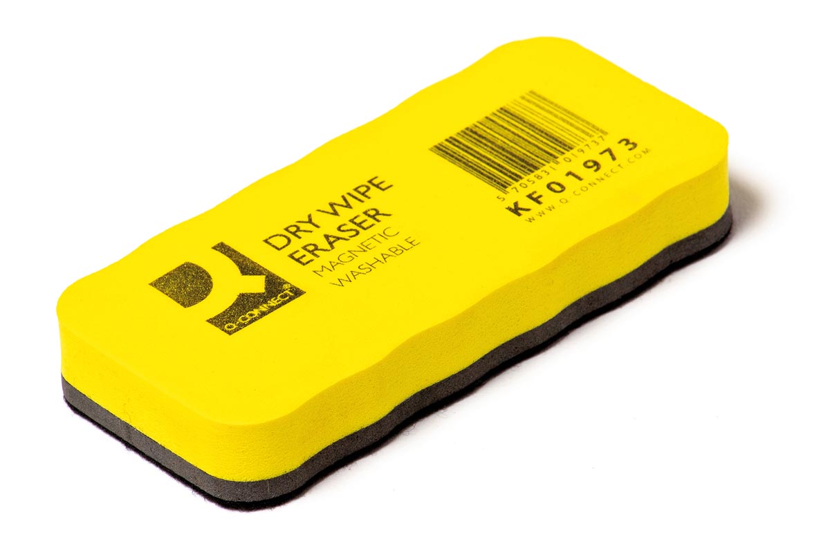Q-CONNECT - board eraser, magnetic, washable, yellow