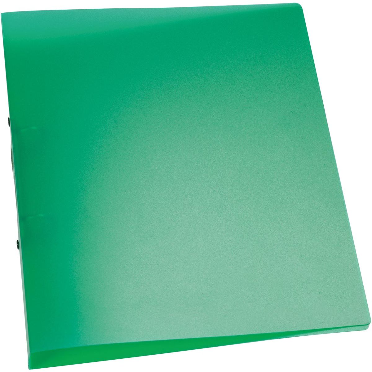 Q-CONNECT - carpeta de anillas, PP, 2 anillas, 25 mm, verde transparente