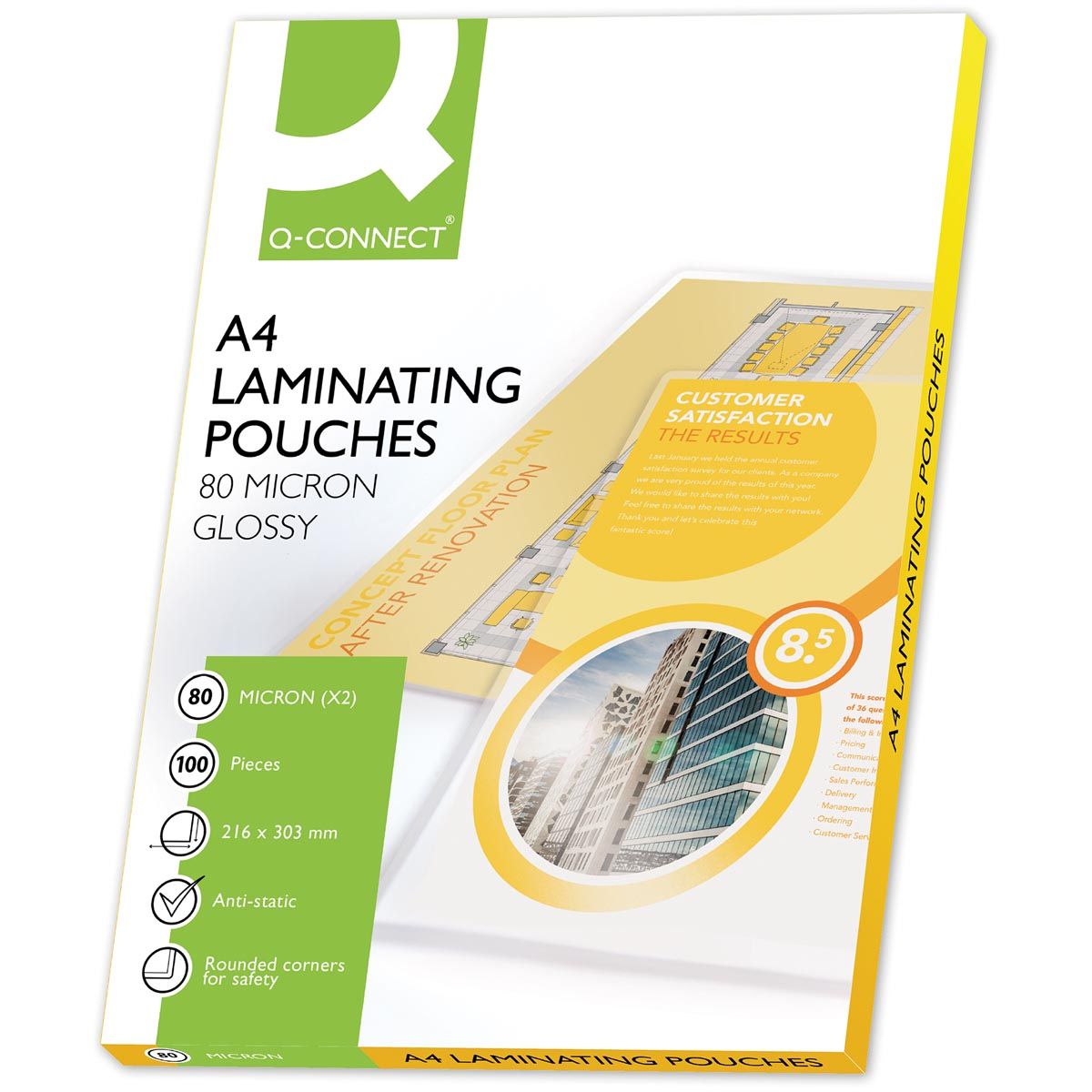 Q-CONNECT - laminating pouch A4 2x 80 micron 100 pieces