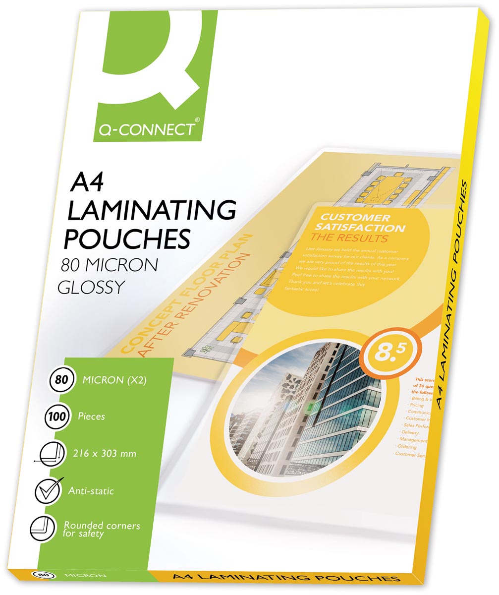 Q-CONNECT - lamineeretui A4 2x 80 micron 100 stuks