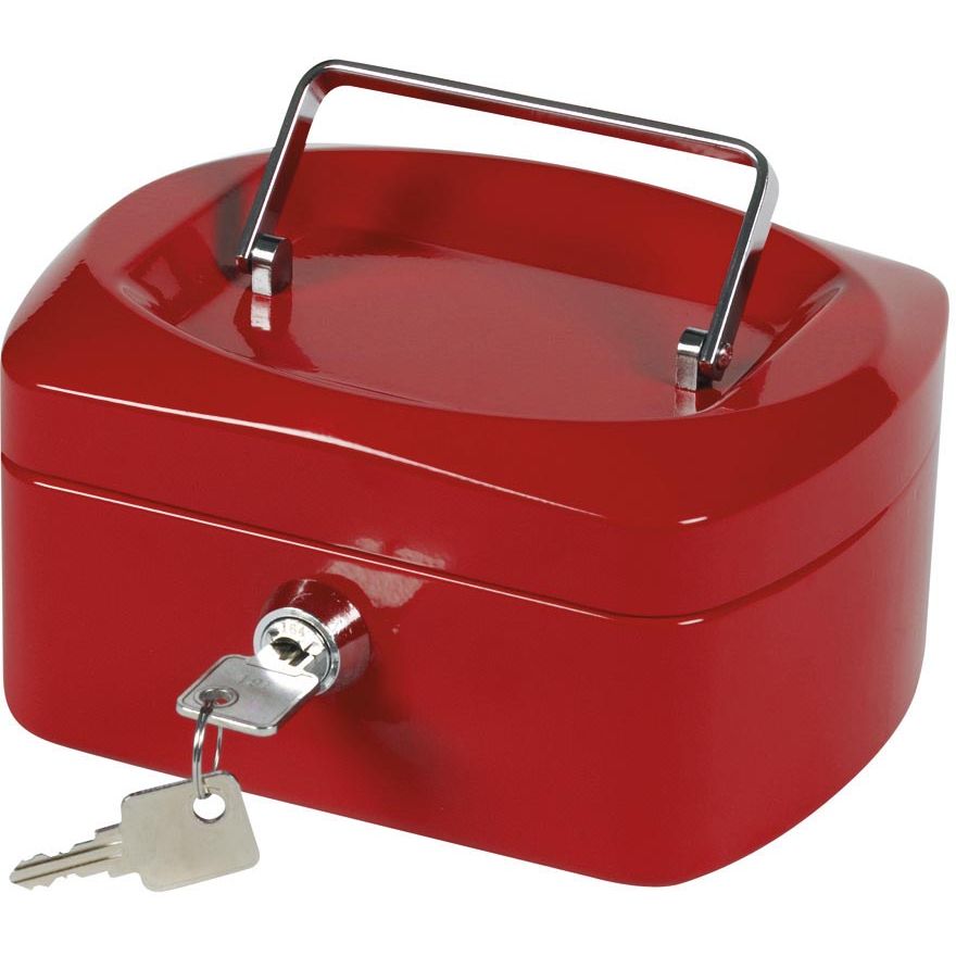 Q-CONNECT - geldkoffer, 155 x 120 x 75 mm, rood