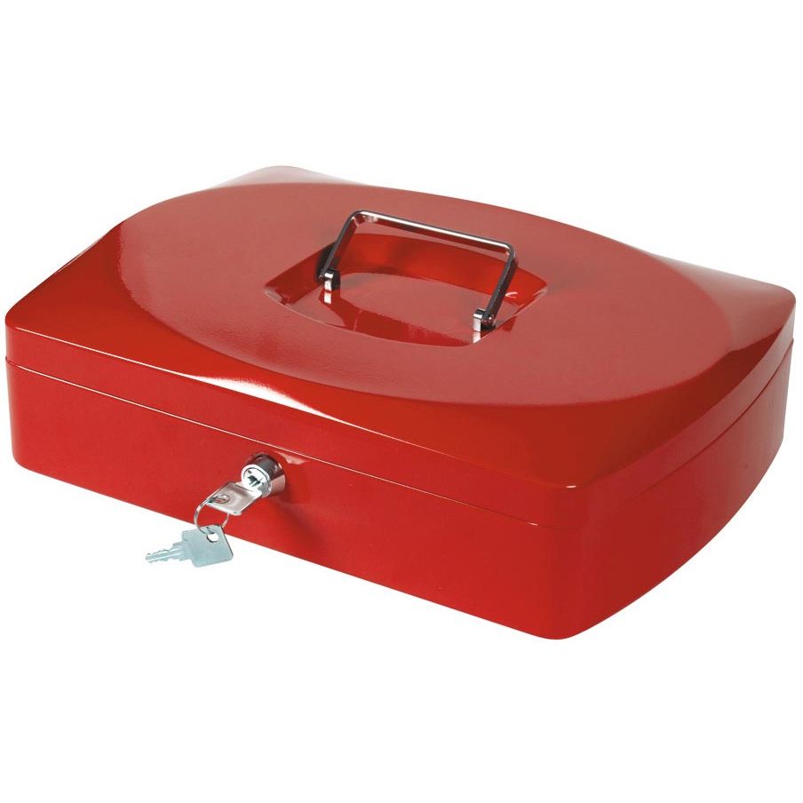 Q-CONNECT - cash case, 325 x 235 x 85 mm, red