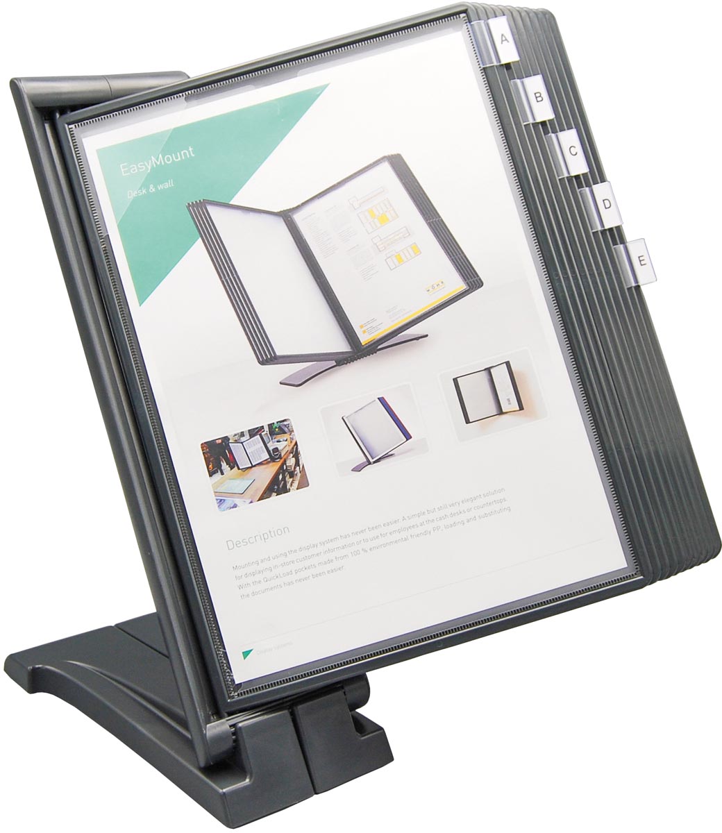 Q-CONNECT - supporto da tavolo Quickfind con 10 tasche