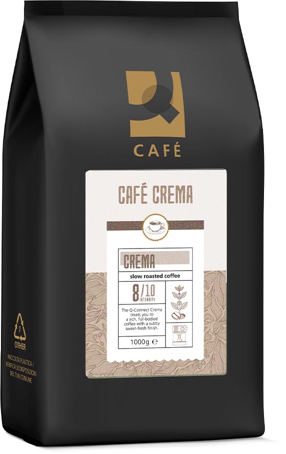 Q-CONNECT - koffiebonen Café Crema, pak van 1 kg