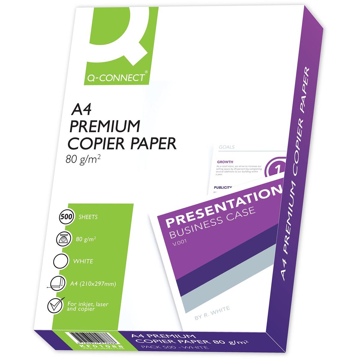 Q-CONNECT - copy paper, ft A4, 80 g, pallet (200 reams/pallet)