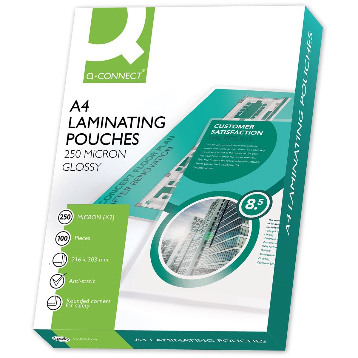 Q-CONNECT - laminating pouch A4 2x 250 micron 100 pieces
