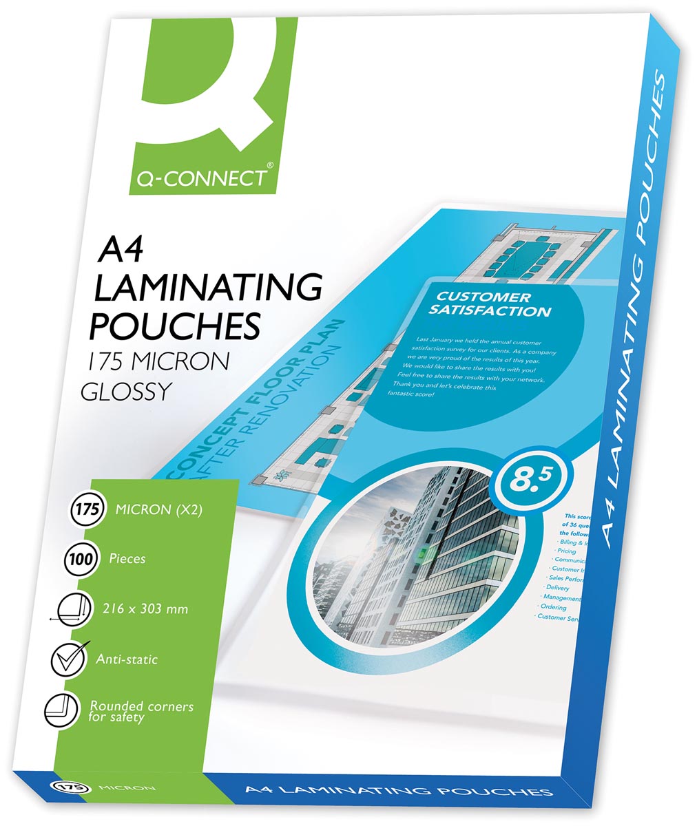 Q-CONNECT - lamineeretui A4 2x 175 micron 100 stuks