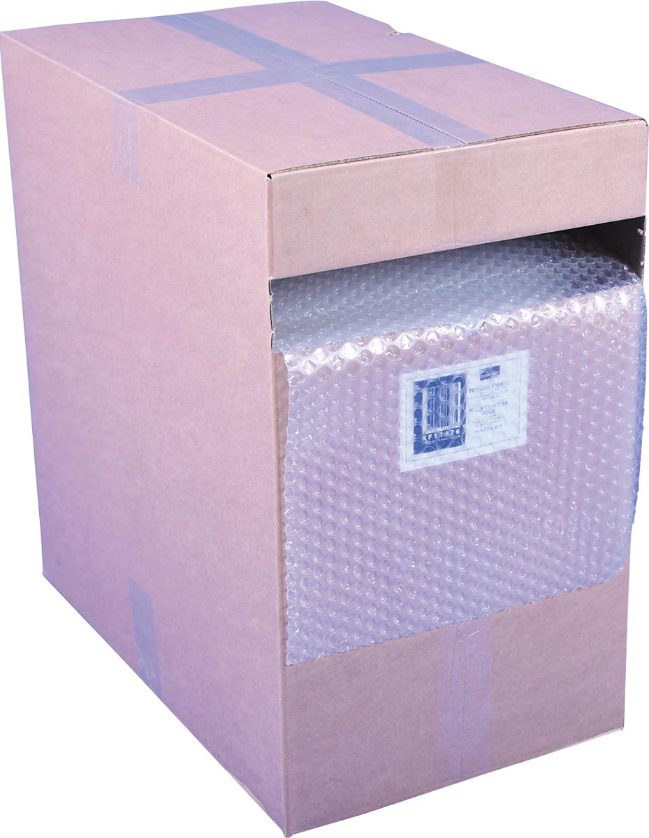 Q-CONNECT - Luftpolsterfolie, in Spenderbox, 28,5 cm x 50 Meter, transparent