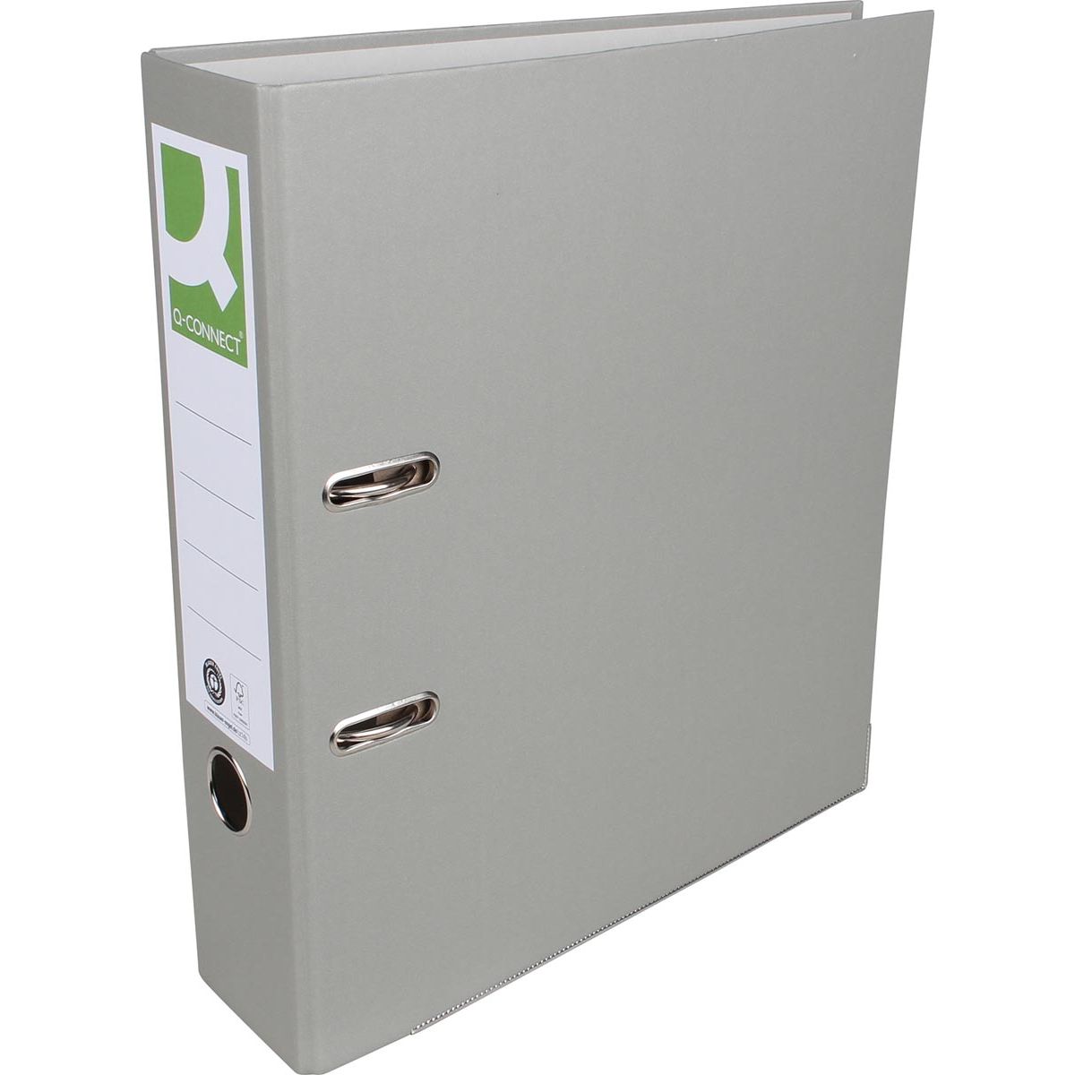 Q-CONNECT - ordner, voor ft A4, uit Recycolor papier, rug van 8 cm, grijs