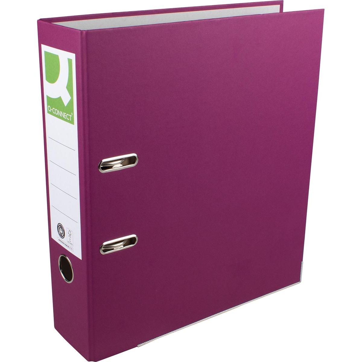 Q-CONNECT - ordner, voor ft A4, uit Recycolor papier, rug van 8 cm, paars