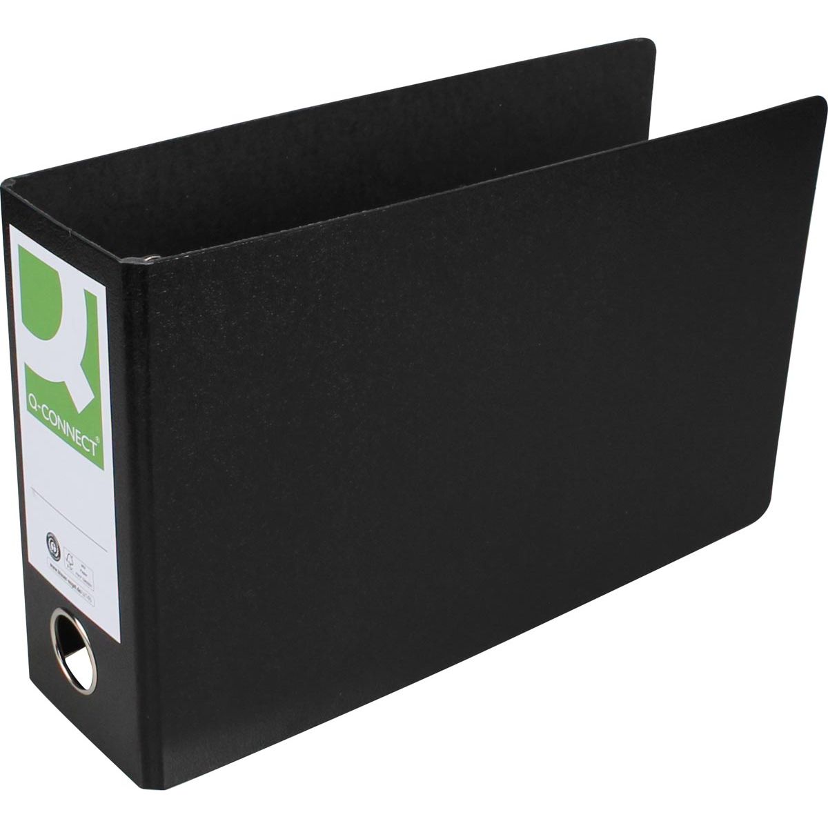 Q-CONNECT - ordner, voor ft A5, uit karton, liggend, rug van 8 cm, zwart