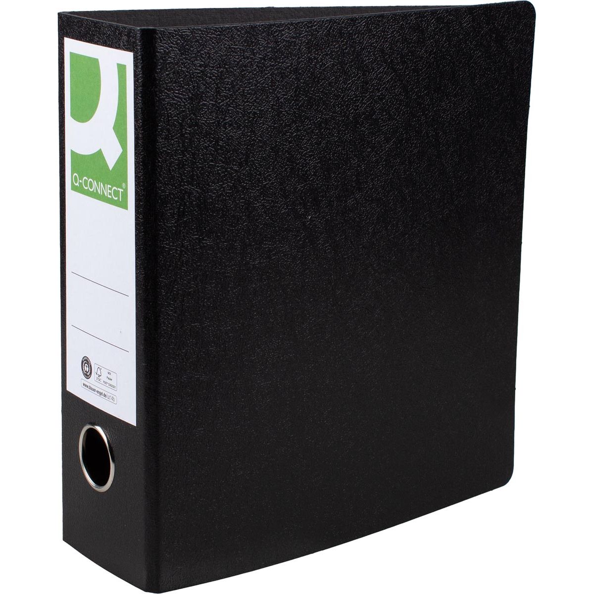 Q-CONNECT - ordner, voor ft A5, uit karton, staand, rug van 8 cm, zwart