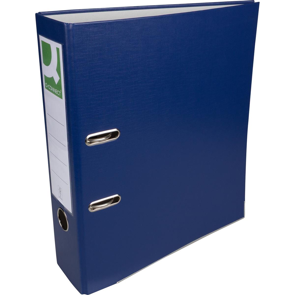 Q-CONNECT - ordner, voor ft A4, uit PP en papier, met beschermrand, rug van 8 cm, donkerblauw