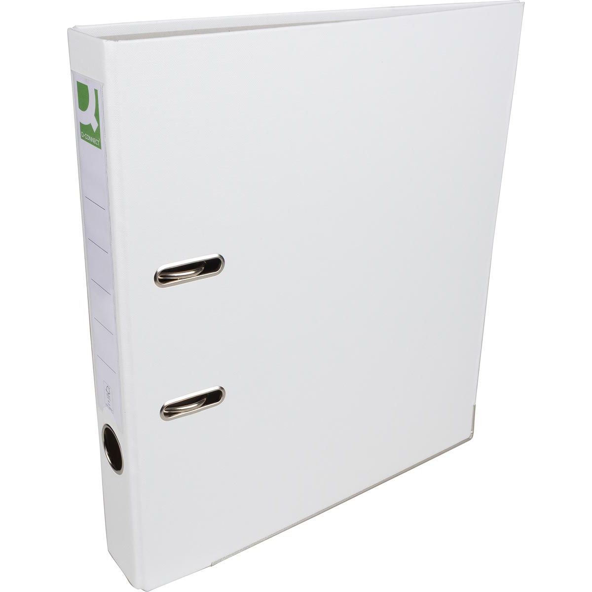 Q-CONNECT - ordner, voor ft A4, uit PP en papier, met beschermrand, rug van 5 cm, wit