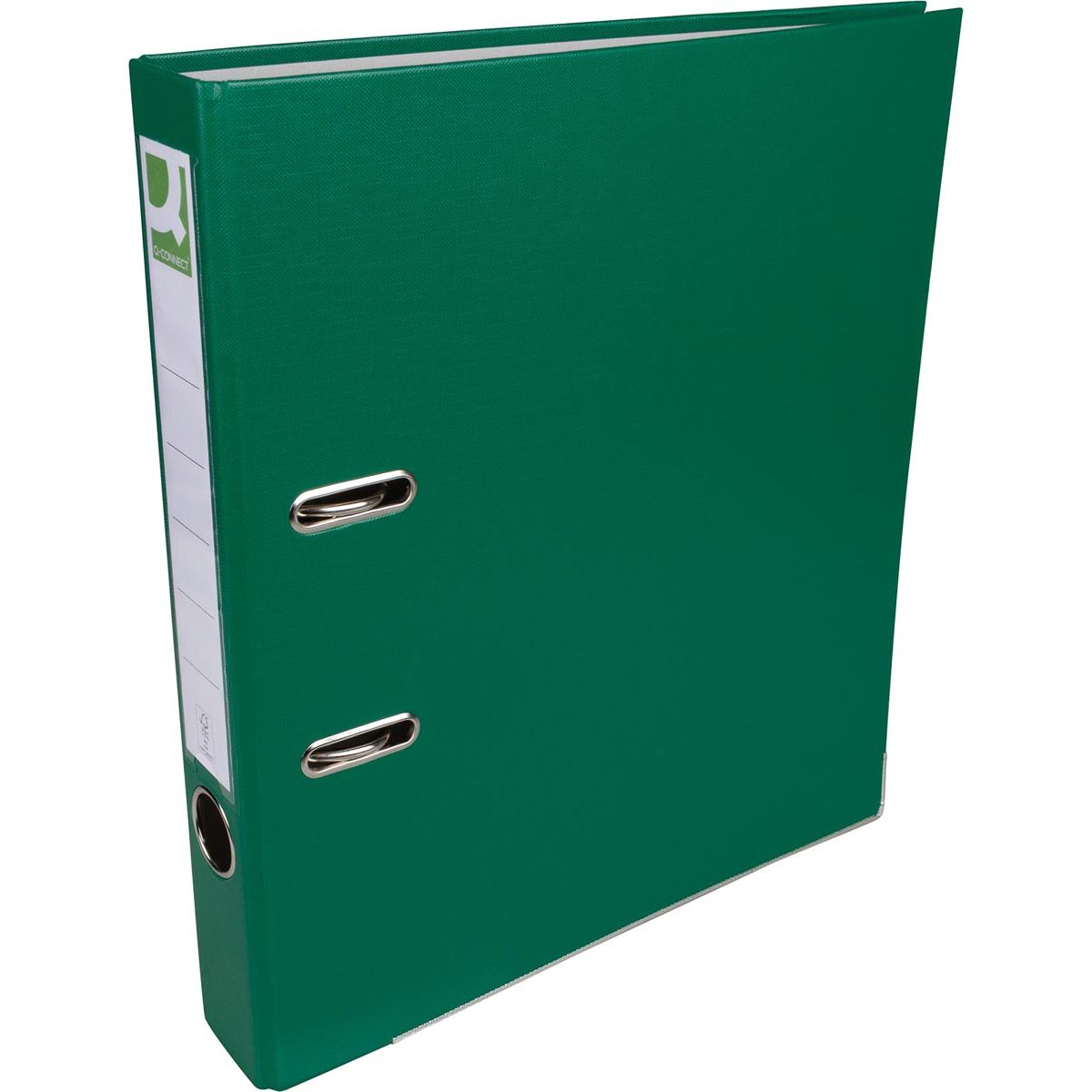 Q-CONNECT - classeur, pour ft A4, en PP et papier, avec bord de protection, dos de 5 cm, vert