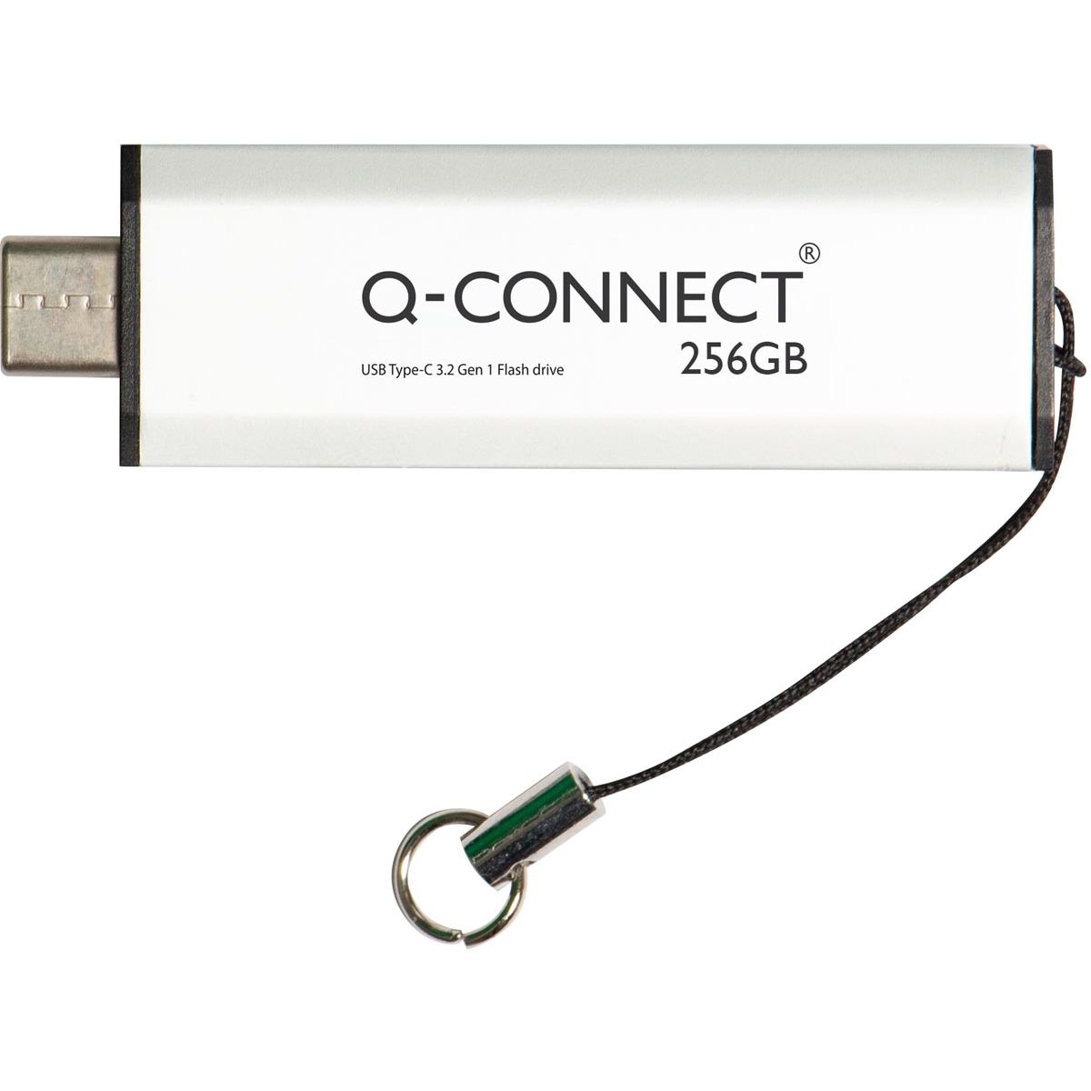 Q-CONNECT - Memoria USB-C 3.2 Gen1, plateada, 256 GB