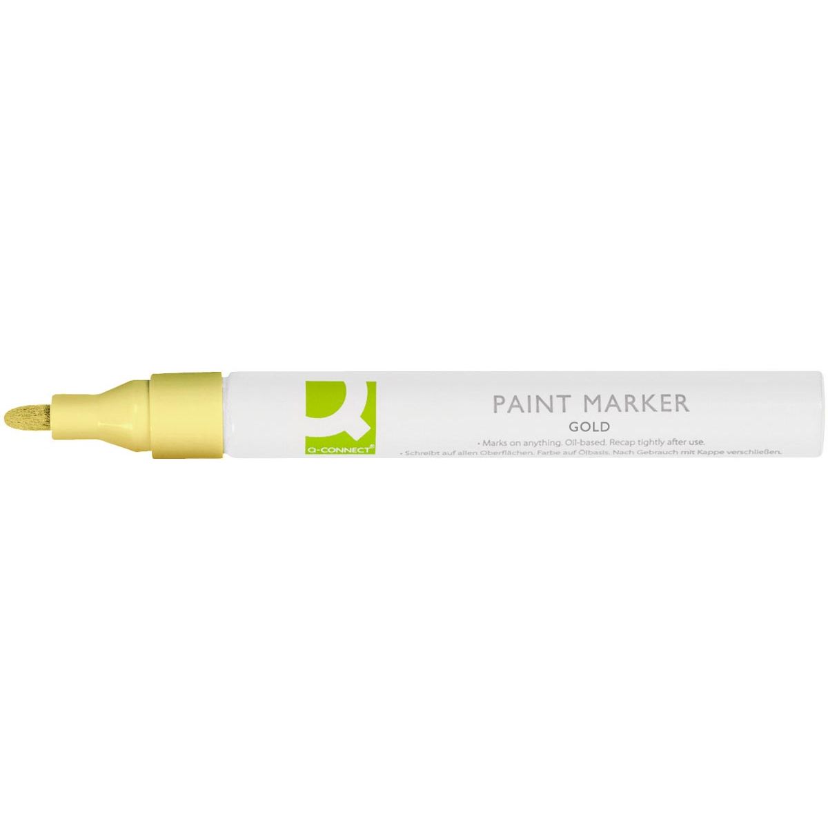 Q-CONNECT - paint marker, op oliebasis, ronde punt, goud