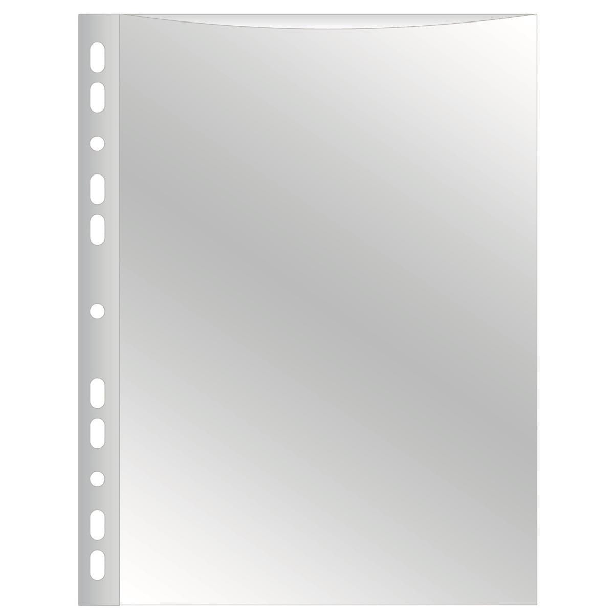 Q-CONNECT - geperforeerde showtas A4 11-gaatsperforatie glashelder 100 micron