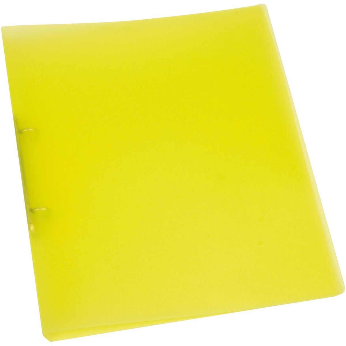 Q-CONNECT - raccoglitore ad anelli, PP, 2 anelli, 16 mm, giallo trasparente