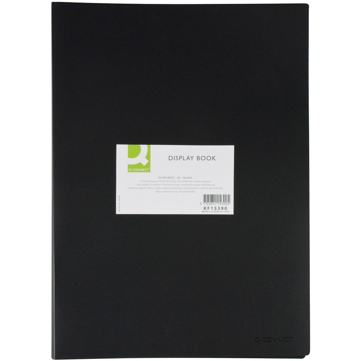 Q-CONNECT - Album, A3, 20 Beutel, schwarz
