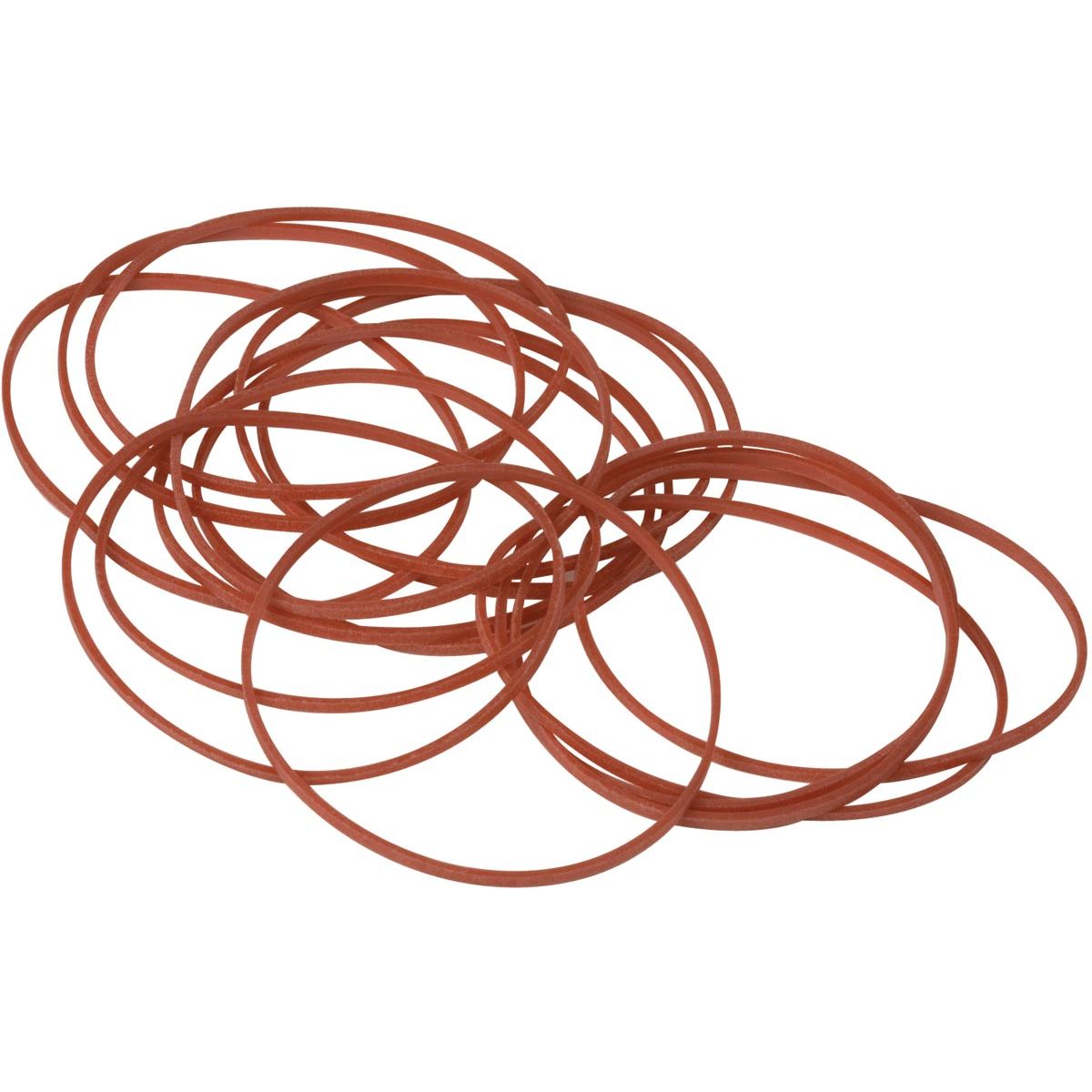 Q-CONNECT - elastieken, breedte 1,5 mm, lengte 80 mm, 100g, rood