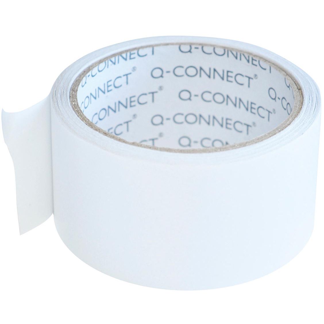 Q-CONNECT - vinile e, bifacciale, 50 mm x 10 m, 90 micron, trasparente