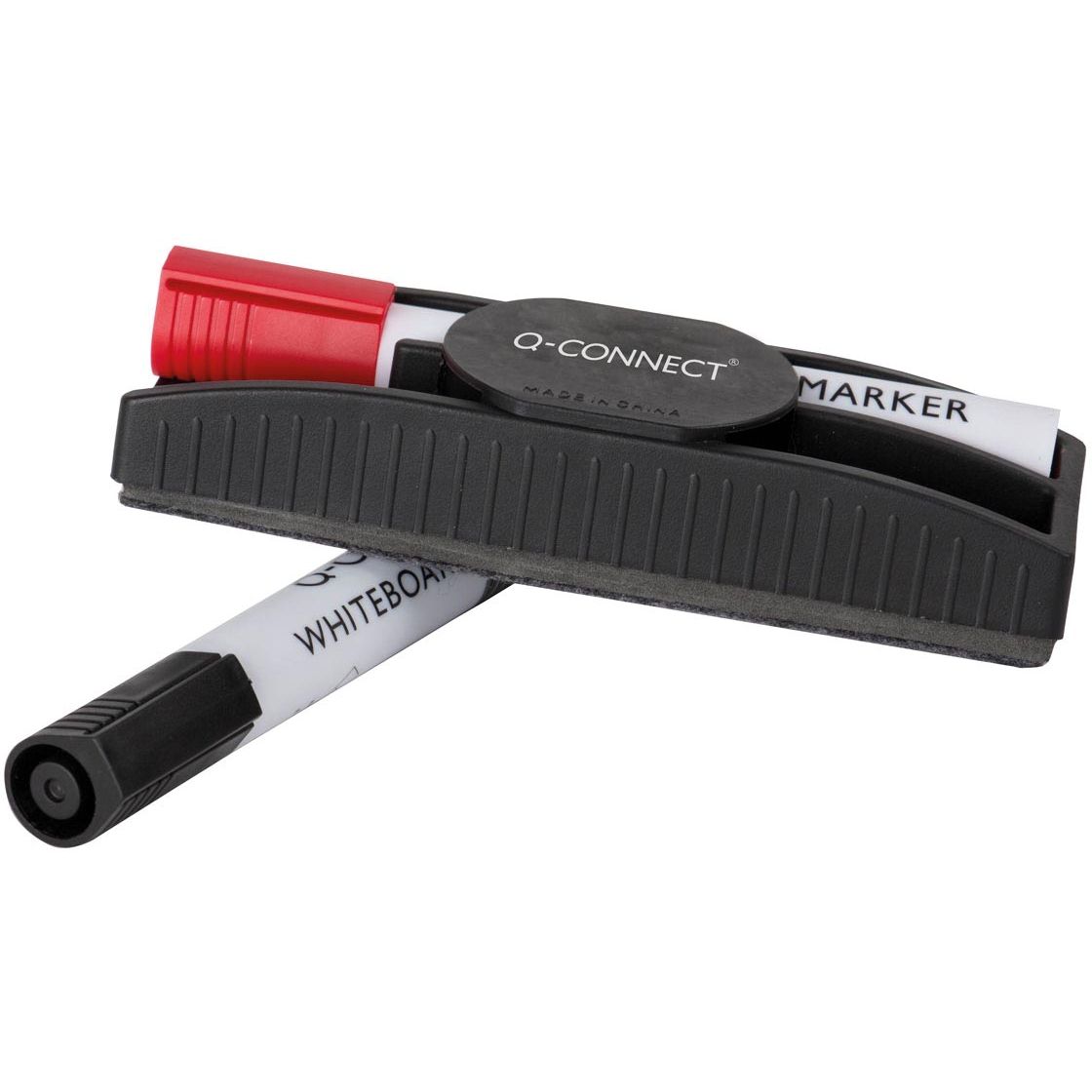 Q-CONNECT - bordenwisser, voor whiteboard, magnetisch, incl 2 whiteboardmarkers