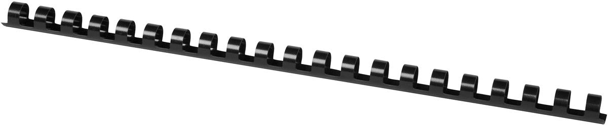 Q-CONNECT - dorso per rilegatura 12mm 21 anelli 100 pezzi nero