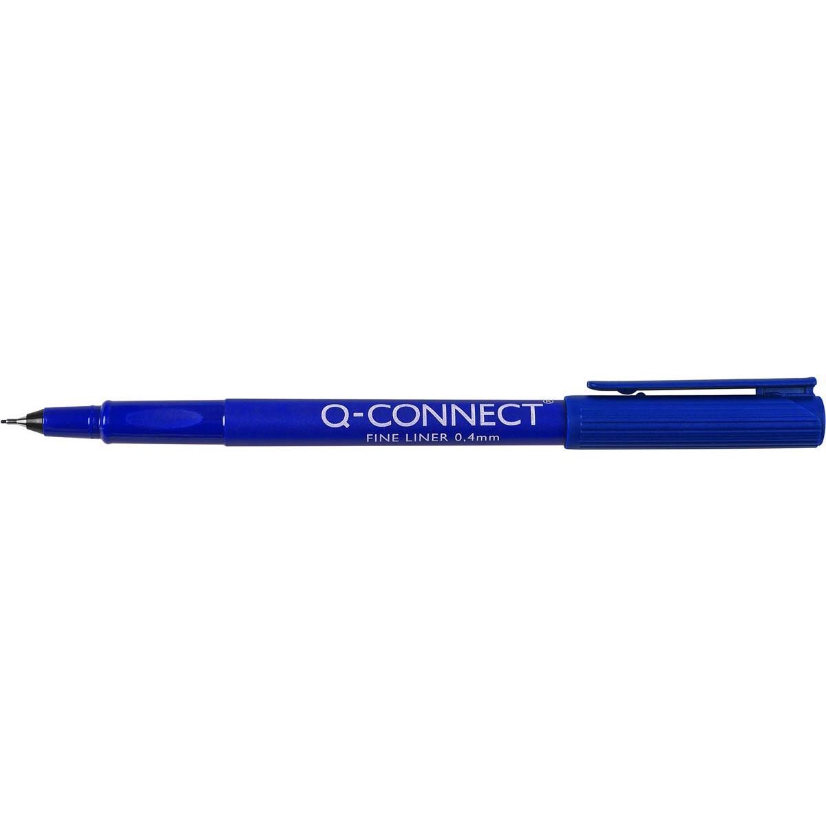 Q-CONNECT - Fineliner, 0,4 mm, blau
