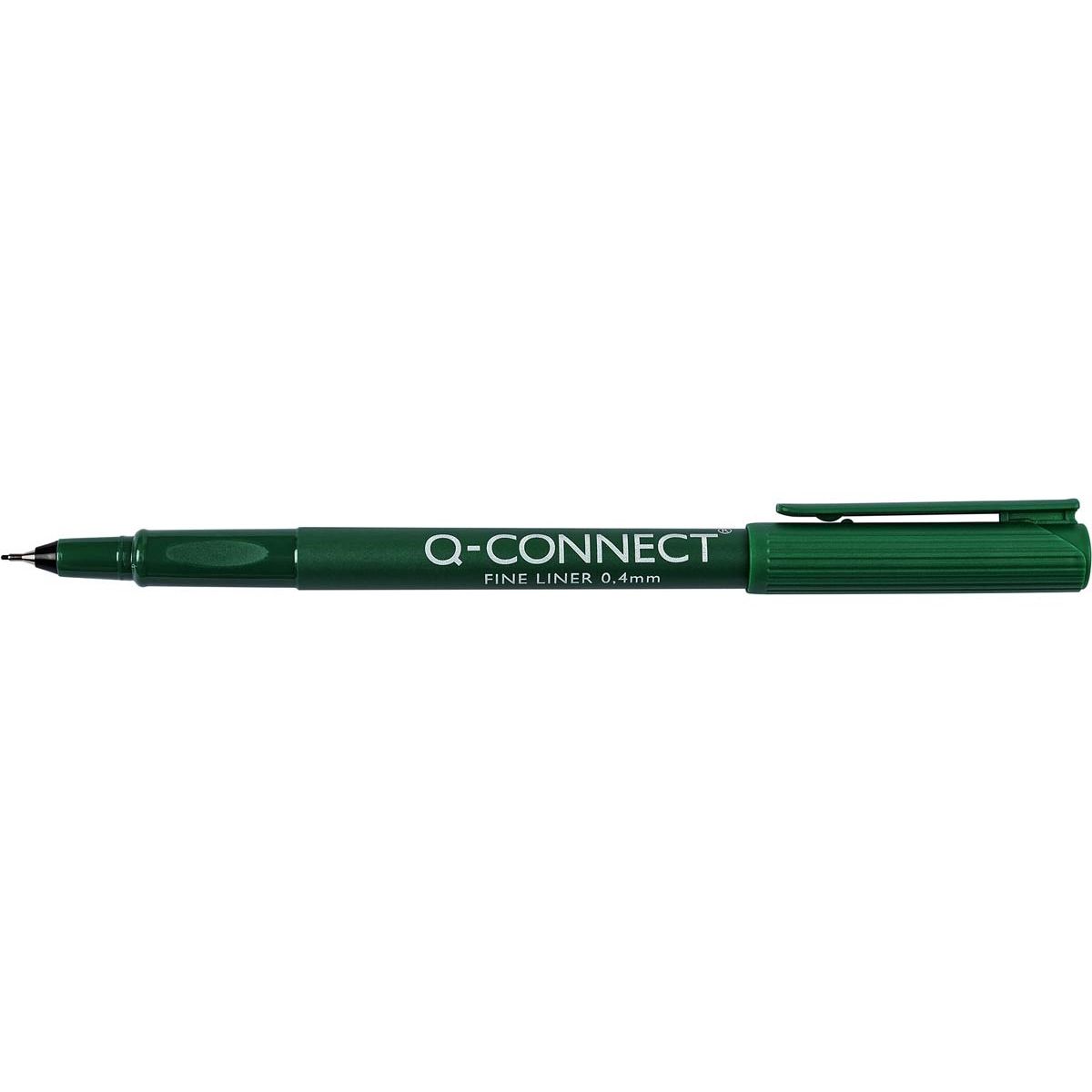 Q-CONNECT - fineliner, 0,4 mm, groen
