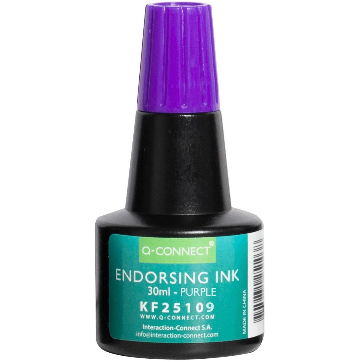 Q-CONNECT - encre pour tampon, flacon de 28 ml, violet