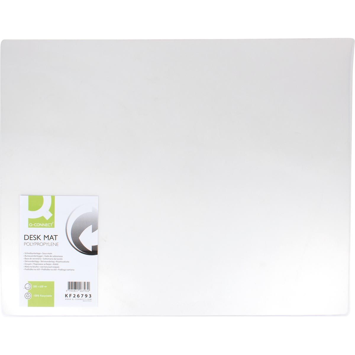 Q-CONNECT - underlay, ft 63 x 50 cm, transparent