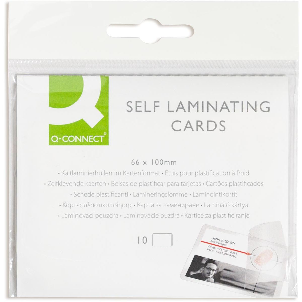 Q-CONNECT - lamineeretui 66x100mm 10 stuks