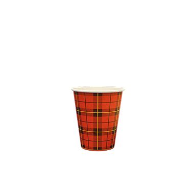 Kaffeebecher Pappe 180cc 100 Stück Tartan | 25 Stück