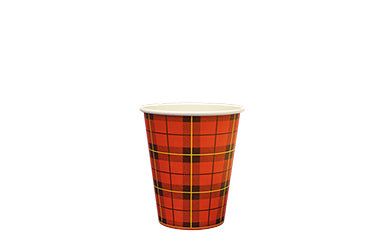 Tazzina caffè in cartone 180cc tartan da 100 pezzi