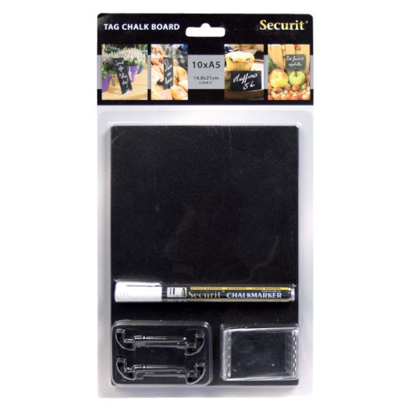 Securit - Krijtbord A5 tags
