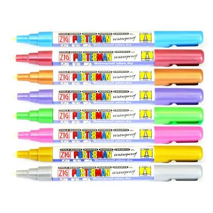 Posterman - - Krijtstift PMA-30 medium punt 2mm metallic roze