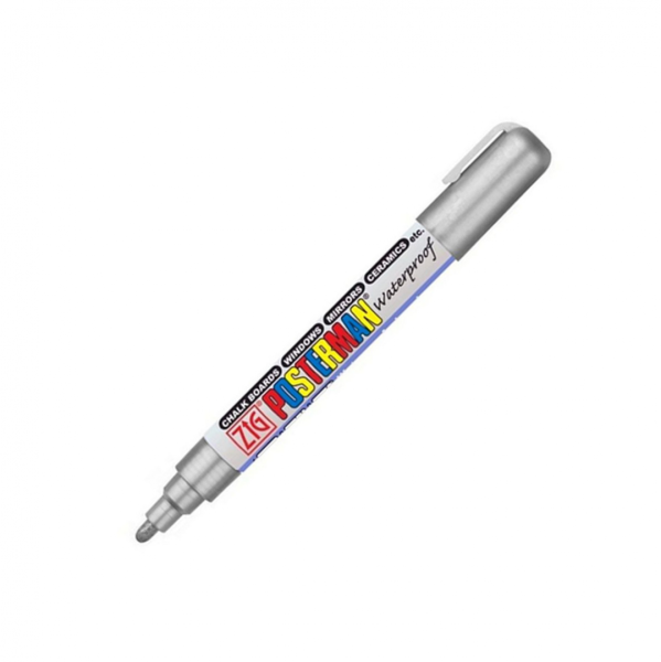 Krijtstift posterman PMA-30 medium punt 2mm metallic silver