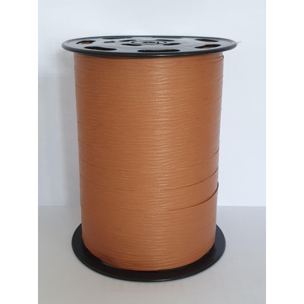 Curling ribbon - paper look 10mm x 250 meters color 471 Rust/Caramel