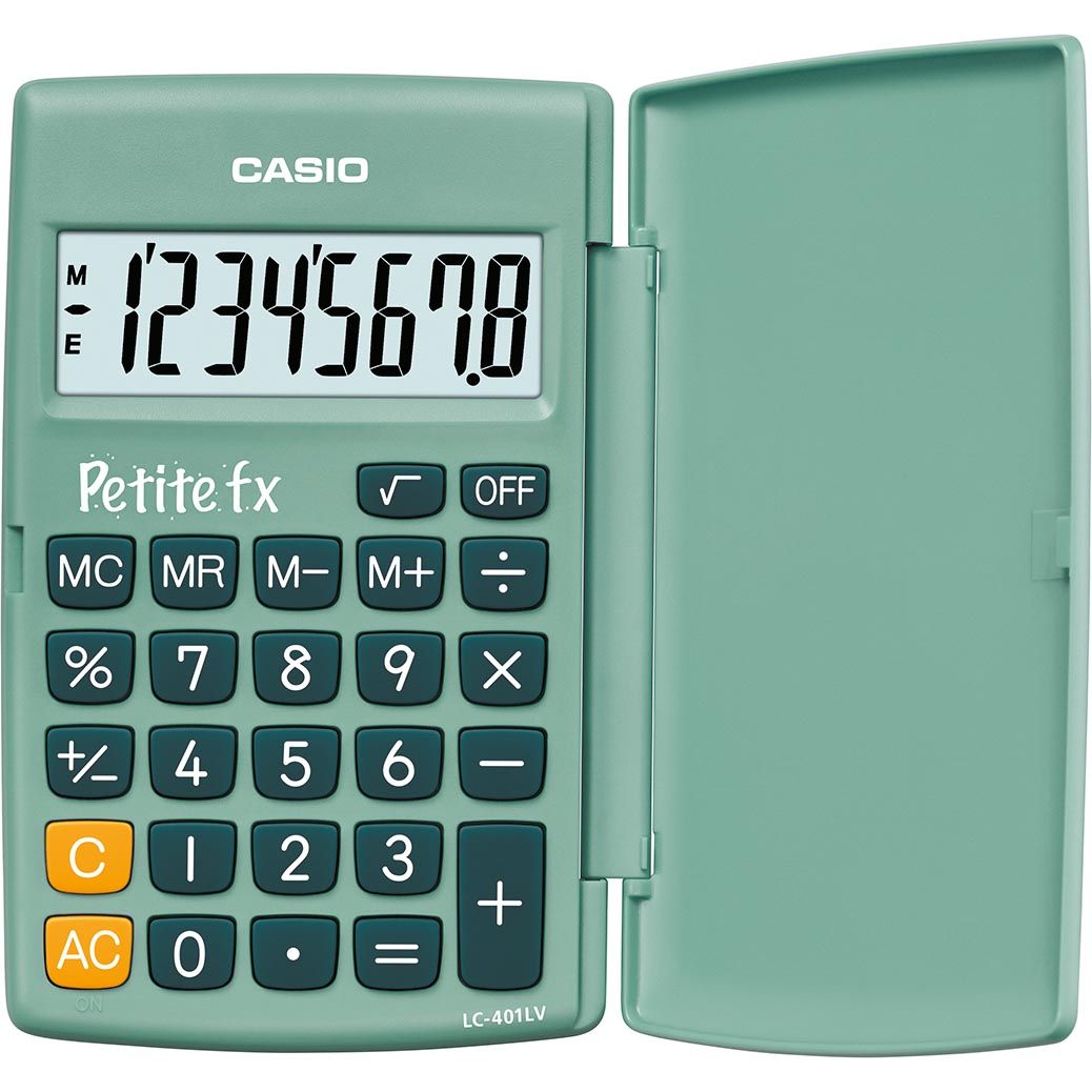 Casio - zakrekenmachine Petite FX, groen