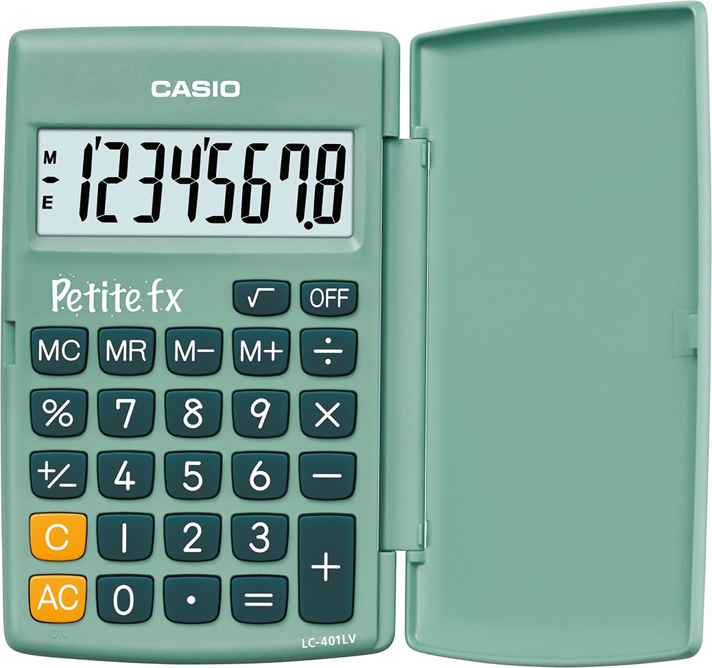 Casio - zakrekenmachine Petite FX, groen