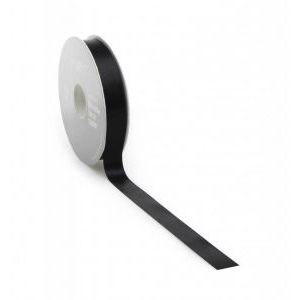 Satin ribbon PREMIUM Double face 25mm x 25 meters black