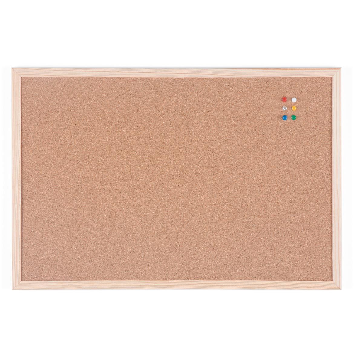 Bi-Office - Bi- kurkbord met houten kader, ft 60 x 40 cm