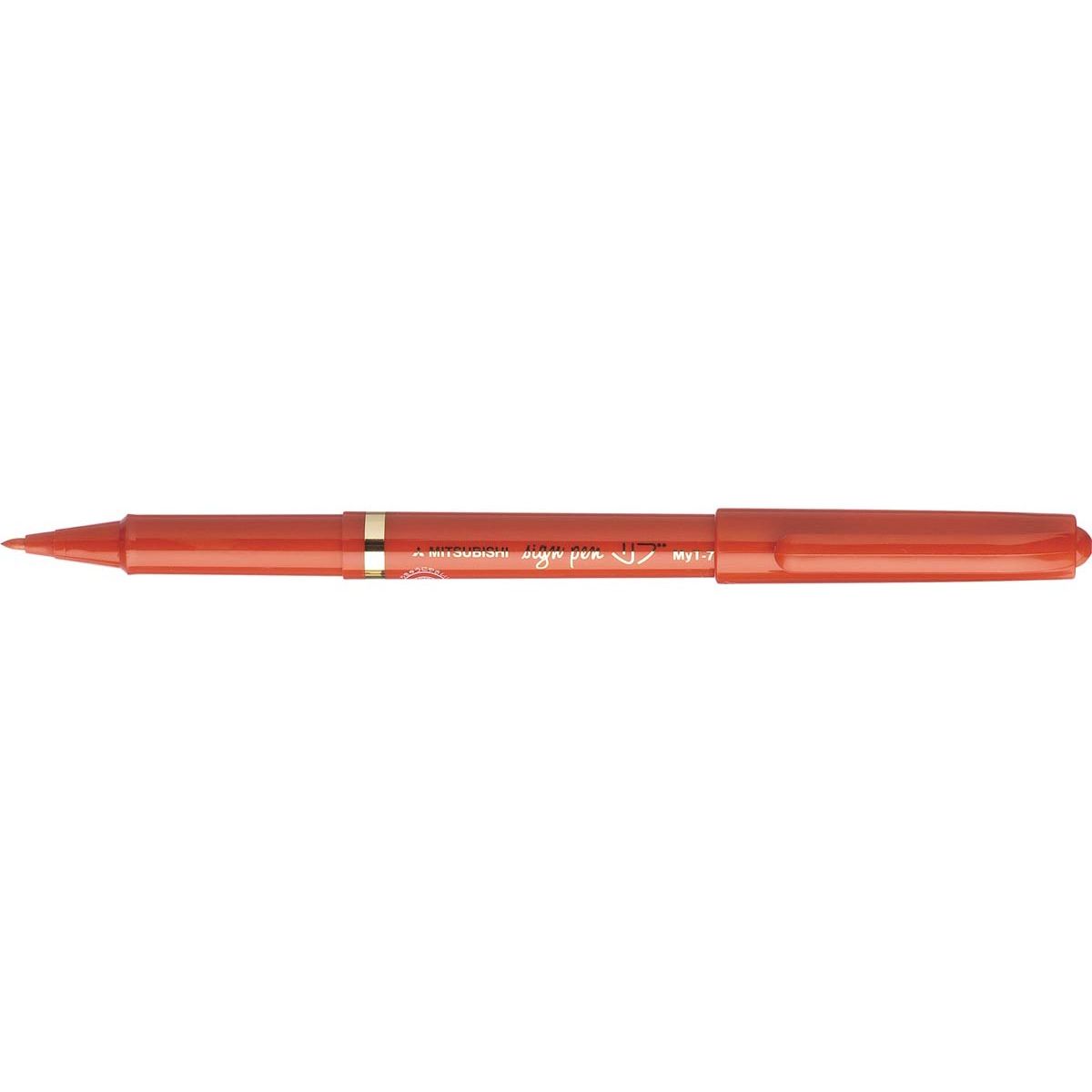 Uni-ball - Penna segnaletica fineliner, 1 mm, rossa
