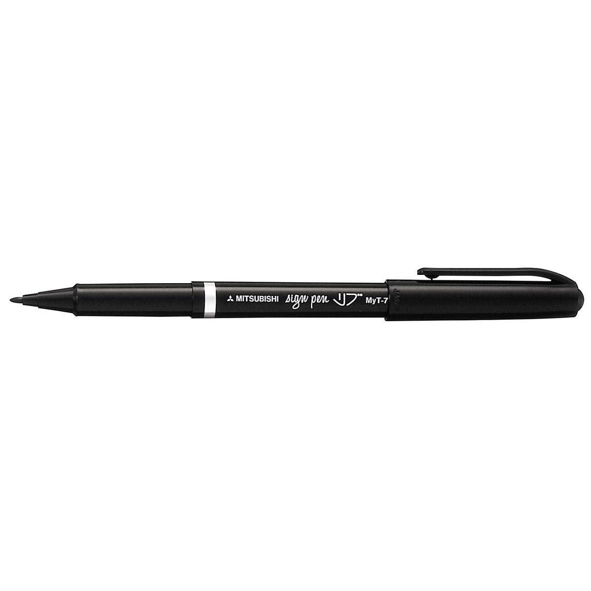 Uni-ball - Penna segnaletica fineliner, 1 mm, nera