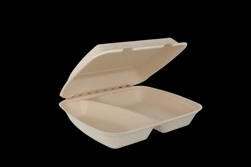 Menübox Zuckerrohr 3-fach IP4 240x205x65mm 100 Stück